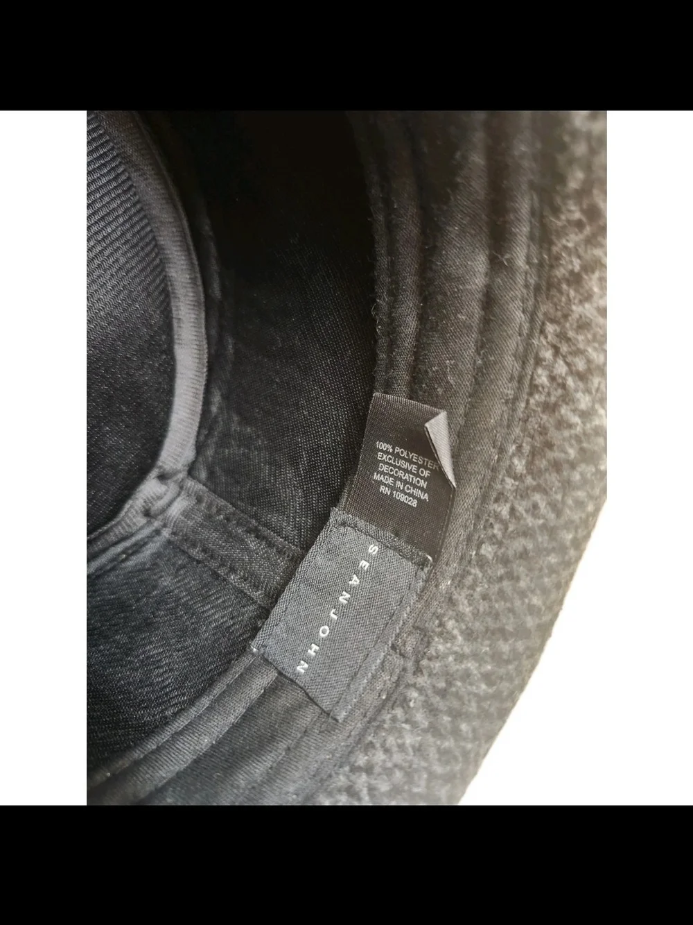 Sean John Gray/Black Polyester Fedora Hat, Y2K